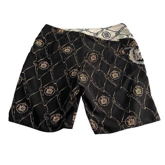 Volcom Men’s Swim Trunks Black Yellow Gold Sz 40 - Picture 2 of 11